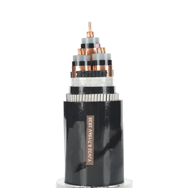 Triplici core xlpe insulatas potestatem funem cum ferro filum armouring ad medium voltage Applications