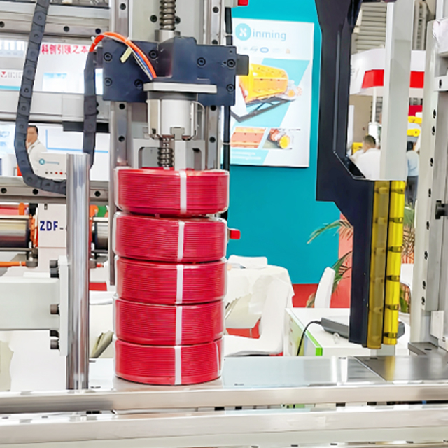 Automatic coiling / Belting / Shrinking / robot Stacking linea CLS-(V), summus celeritate packaging, ally ferro frame, IOT-enabled
