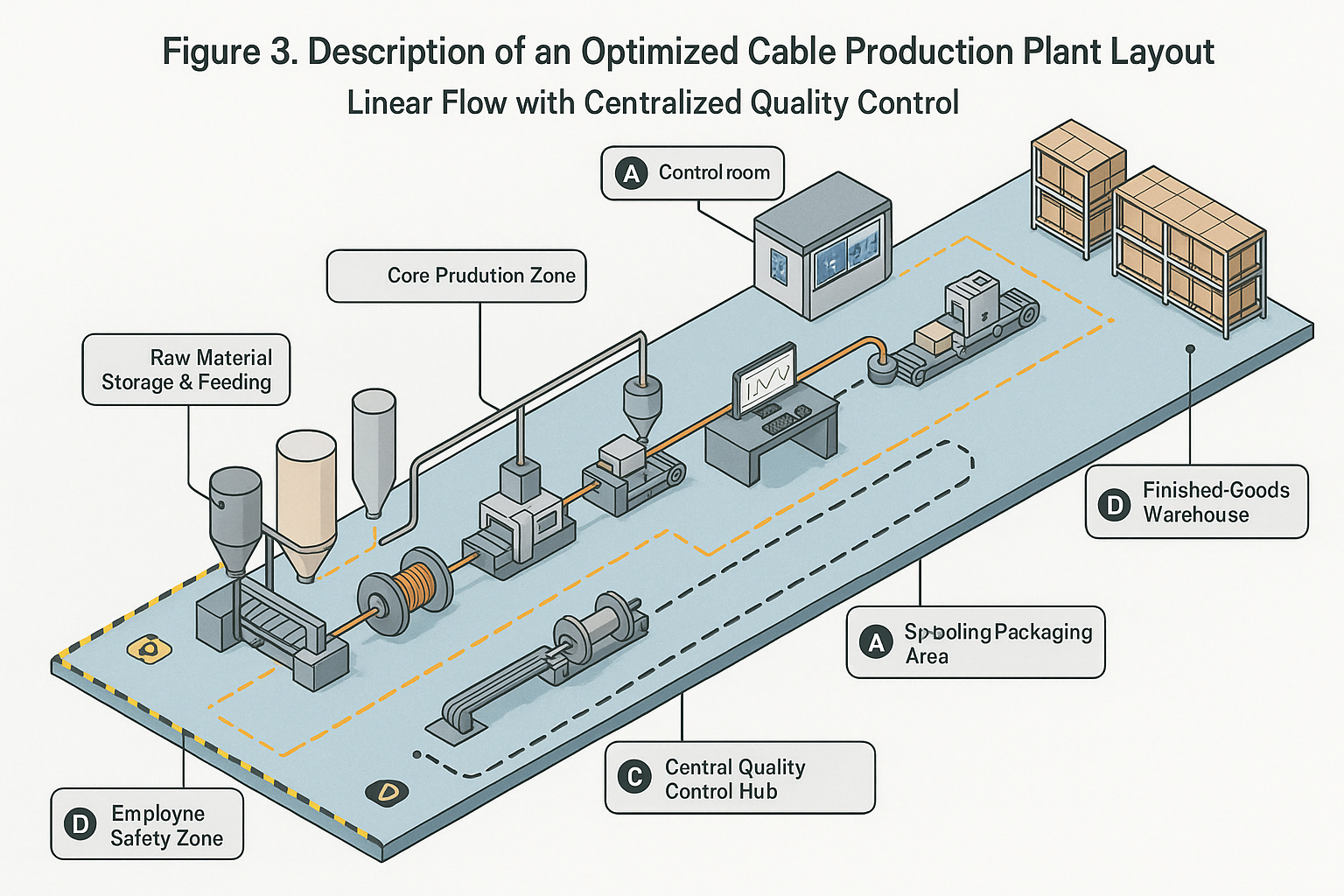 Description of an Optimized Production Plant Layout