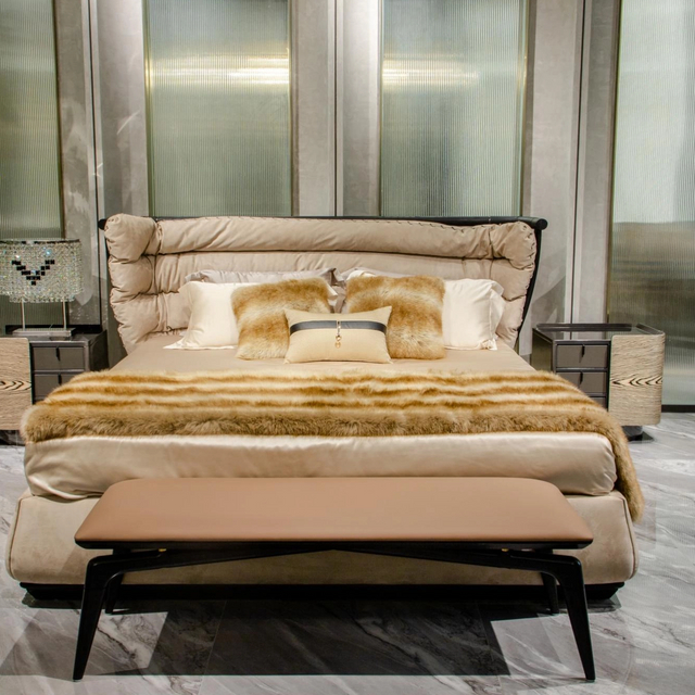 Moderni Simple Luxuria Home / Hotel Rex Size Lether / Fabricae lectulo